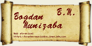 Bogdan Munižaba vizit kartica